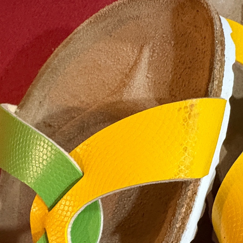 Birkenstock Women Sandals - Vibrant Yellow and Green - Picture 3 of 8